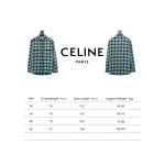  Celine 24ss green plaid Long-Sleeve Shirt