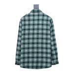 Celine 24ss green plaid Long-Sleeve Shirt