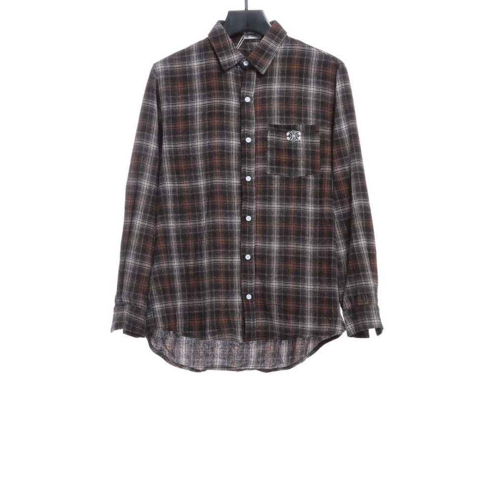 Celine Arc de Triomphe logo striped Long-Sleeve Shirt