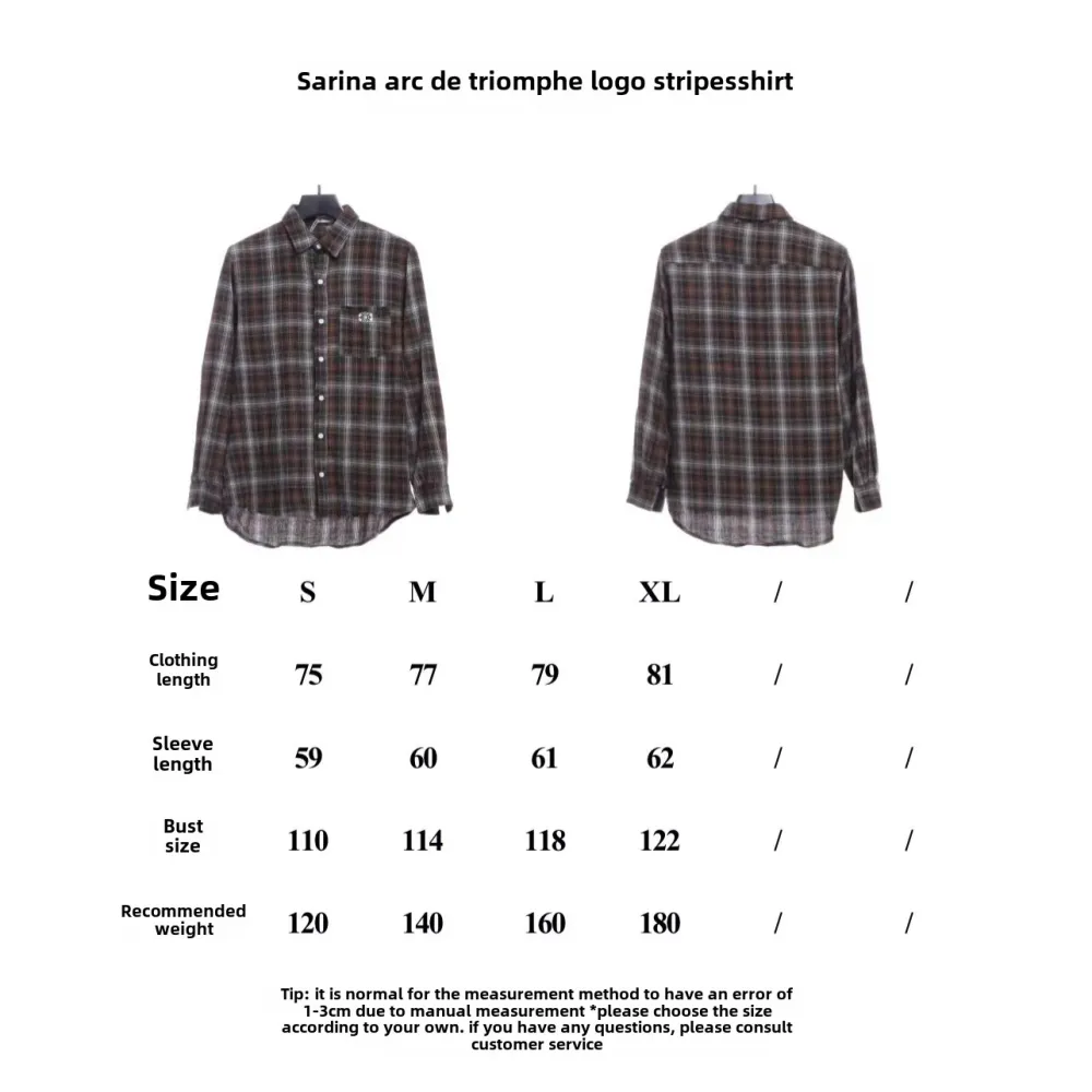  Celine Arc de Triomphe logo striped Long-Sleeve Shirt