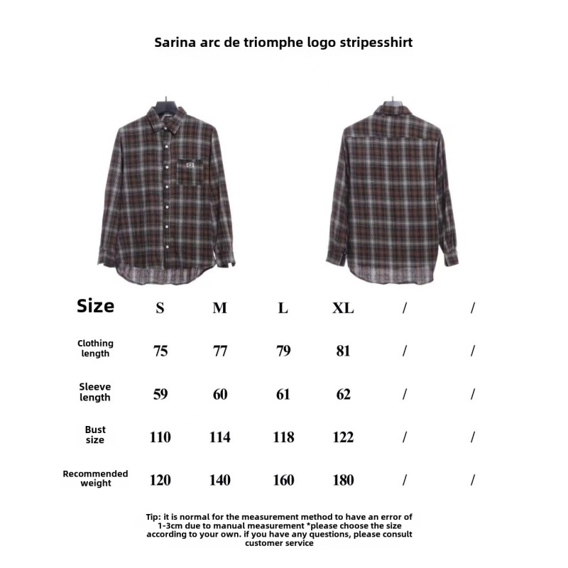 Celine Arc de Triomphe logo striped Long-Sleeve Shirt