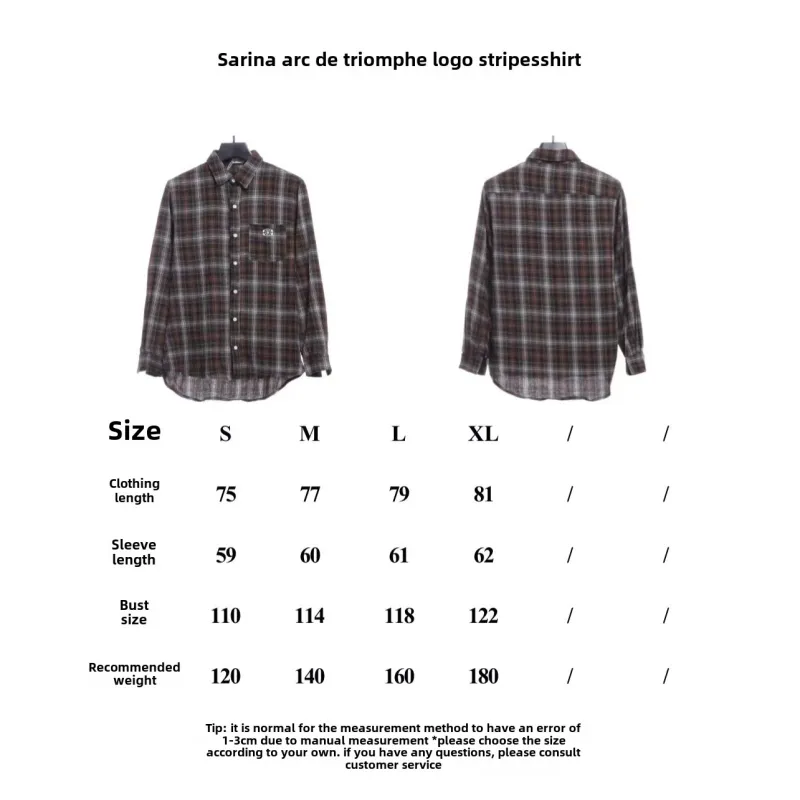  Celine Arc de Triomphe logo striped Long-Sleeve Shirt