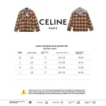  Celine retro plaid wool hooded Long-Sleeve Shirt