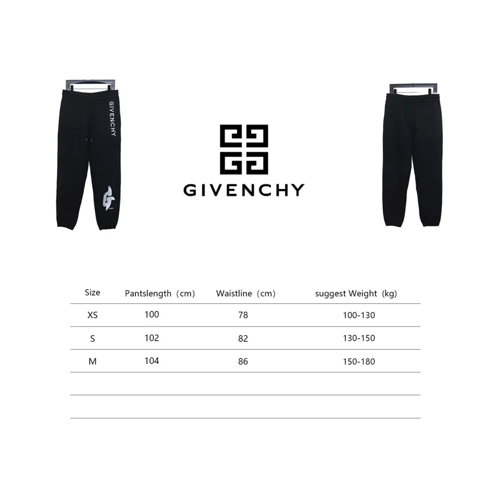  Givenchy 23Fw embroidered letter logo casual trousers Pants