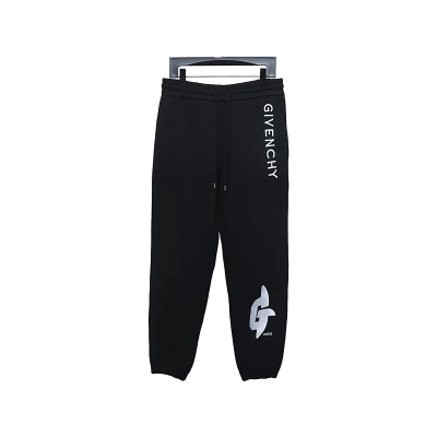 Givenchy 23Fw embroidered letter logo casual trousers Pants 01