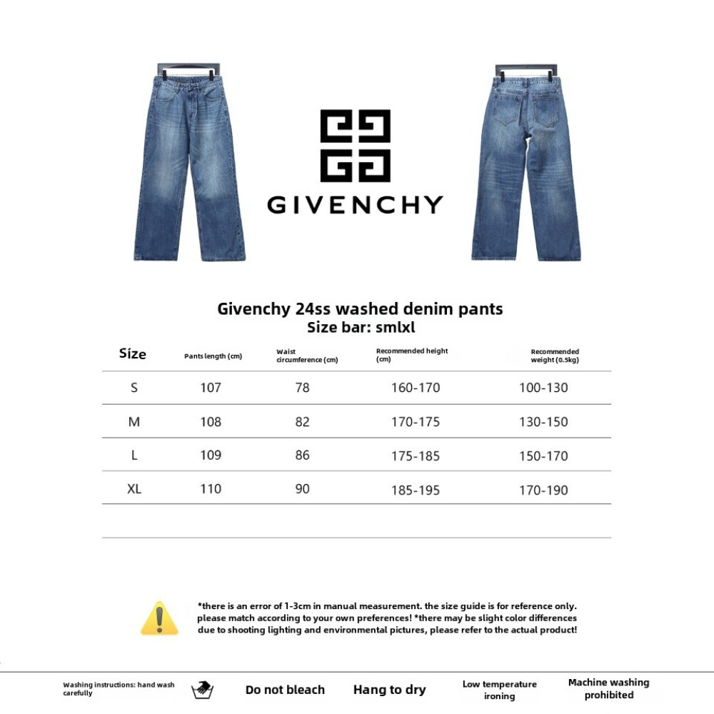 Givenchy 24SS washed denim trousers Jeans