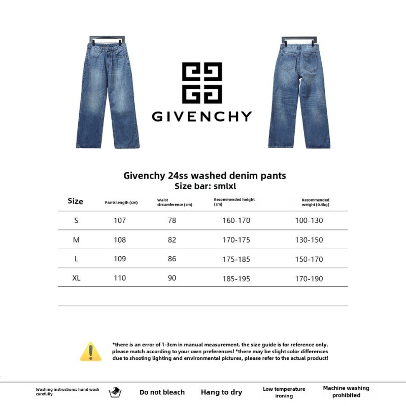 Givenchy 24SS washed denim trousers Jeans