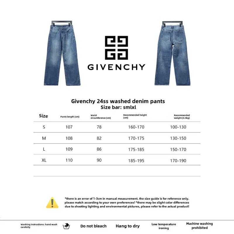  Givenchy 24SS washed denim trousers Jeans