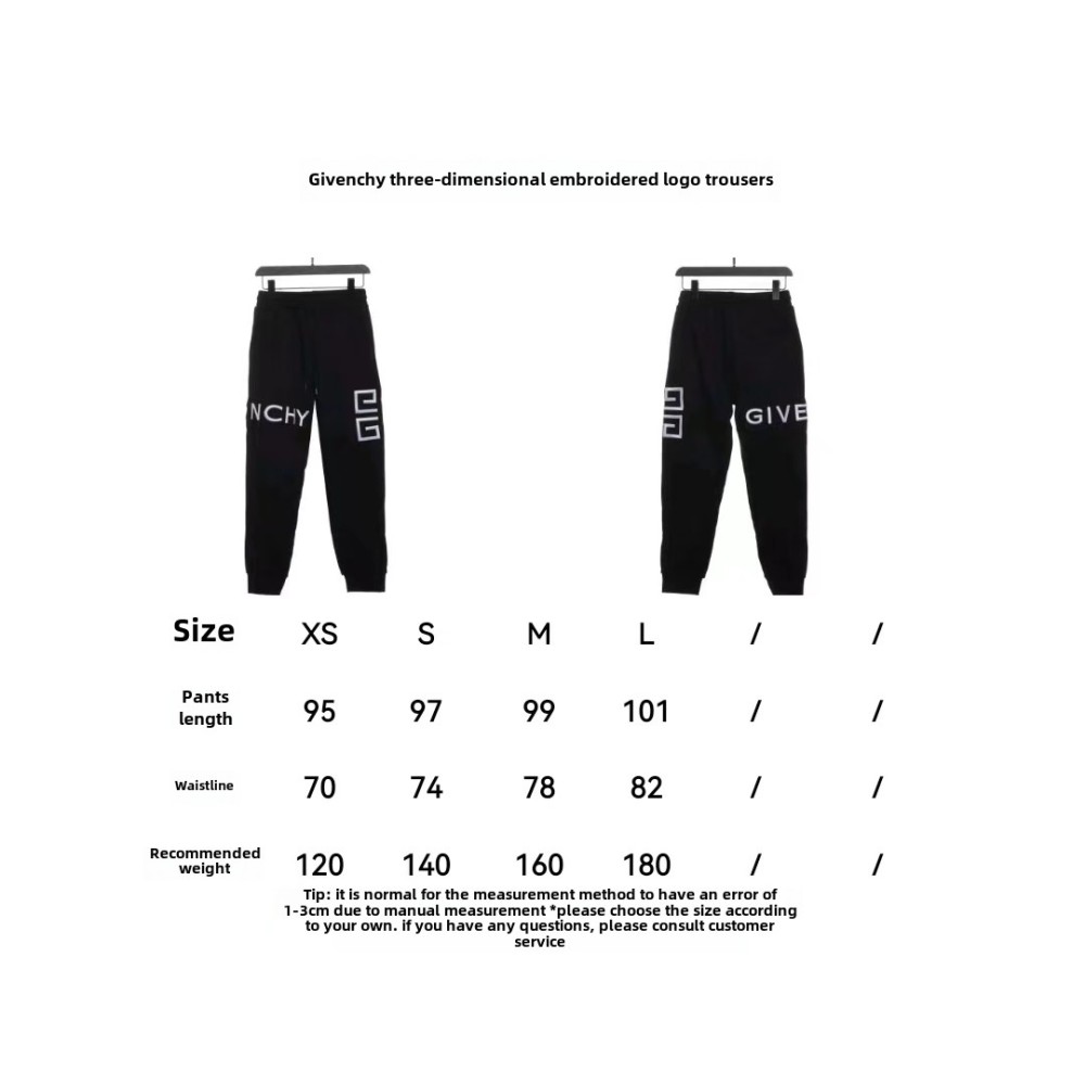 Givenchy 3D embroidered LOGO trousers Pants