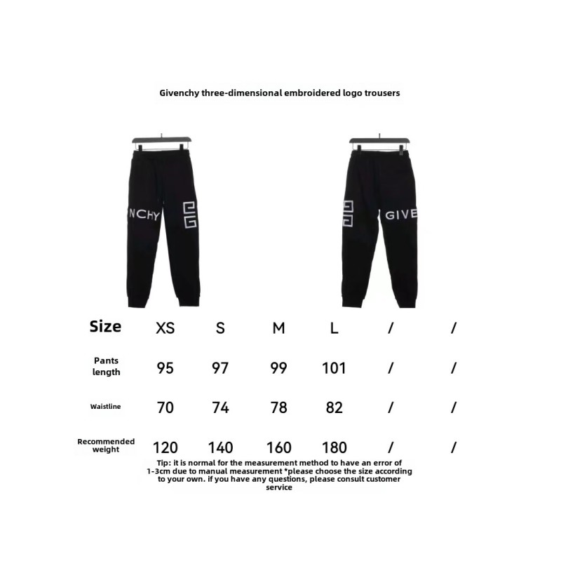Givenchy 3D embroidered LOGO trousers Pants
