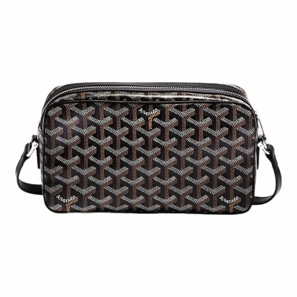 Go*ard y-shaped monogram full print camera bag black small