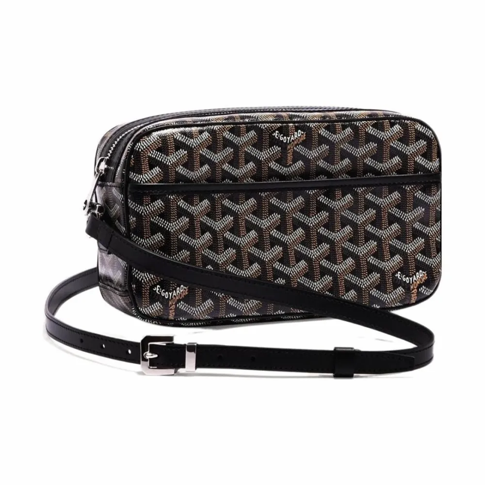Go*ard y-shaped monogram full print camera bag black small