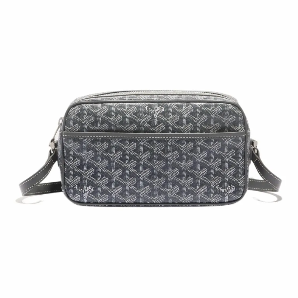 Go*ard y-shaped monogram full print camera bag gray small