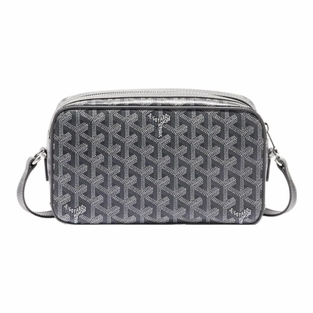 Go*ard y-shaped monogram full print camera bag gray small