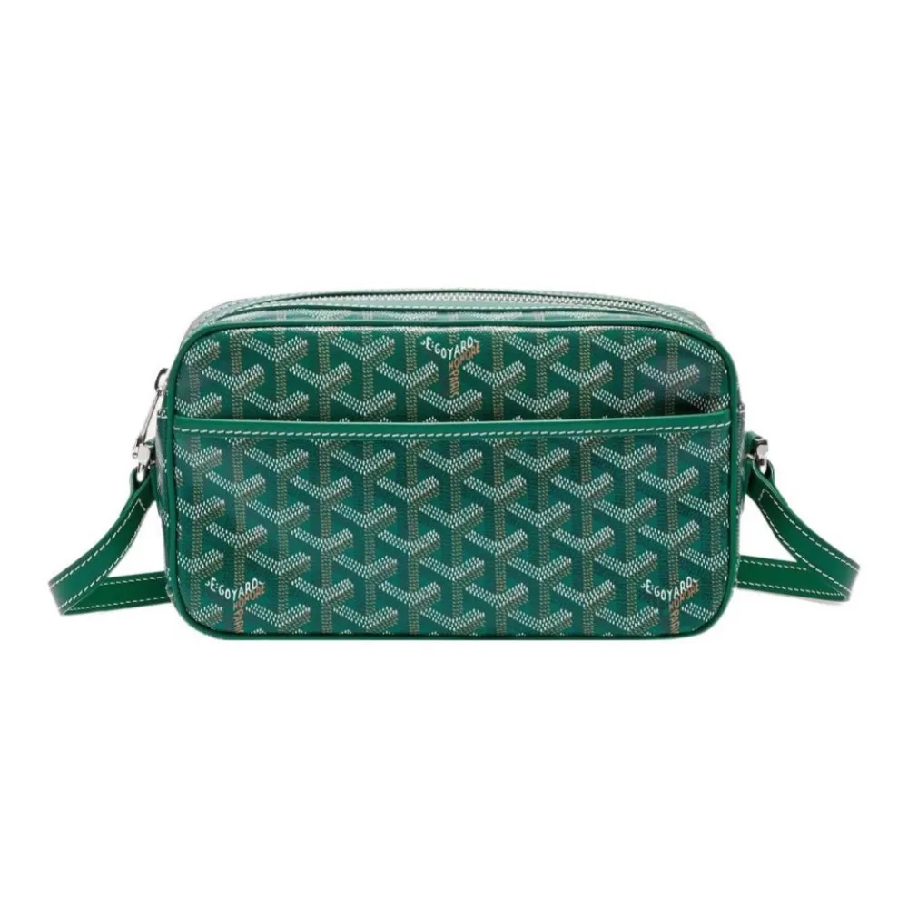 Go*ard y-shaped monogram full print camera bag green small