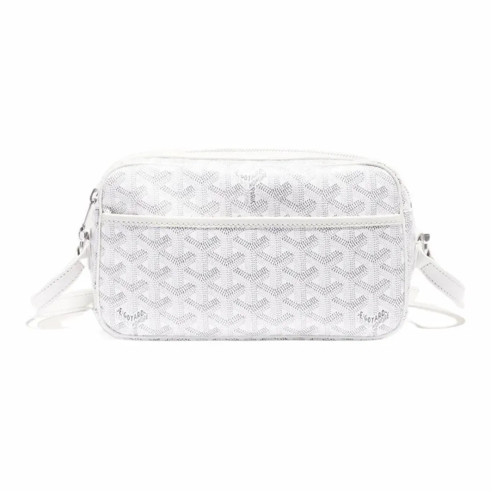 Go*ard y-shaped monogram full print camera bag white small