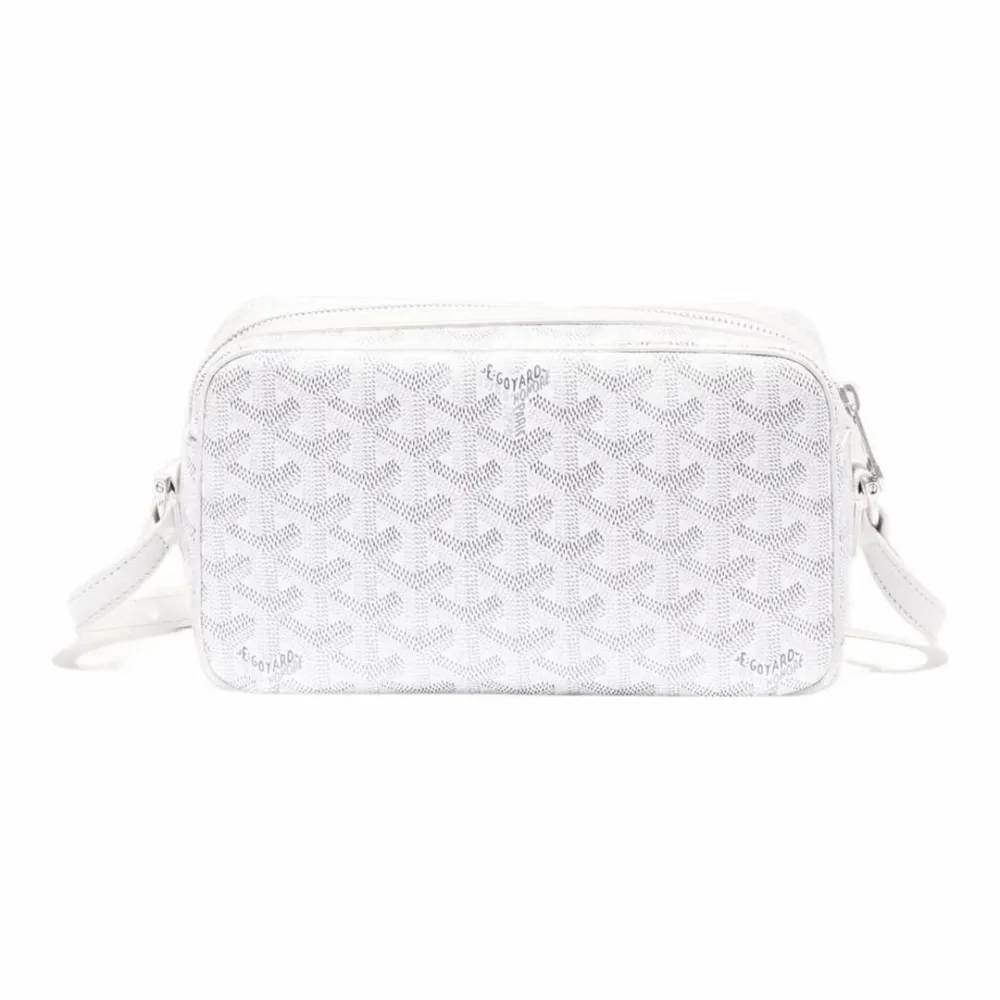 Go*ard y-shaped monogram full print camera bag white small