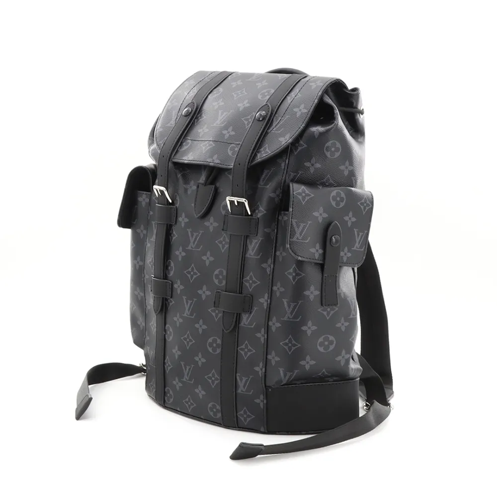 l**is V*t*n black flower large capacity backpack bag