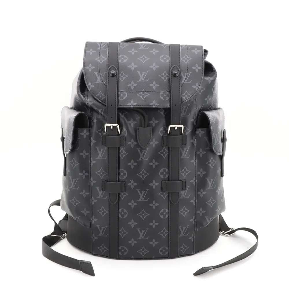 l**is V*t*n black flower large capacity backpack bag