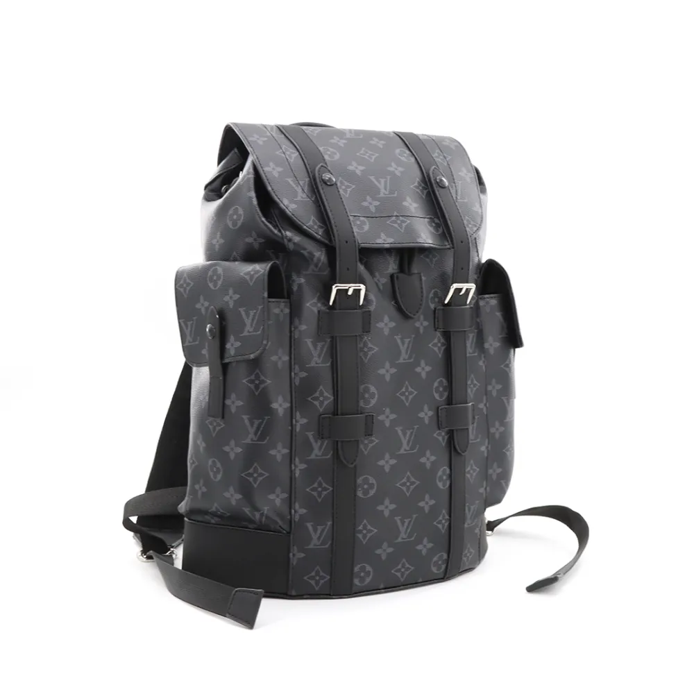 l**is V*t*n black flower large capacity backpack bag