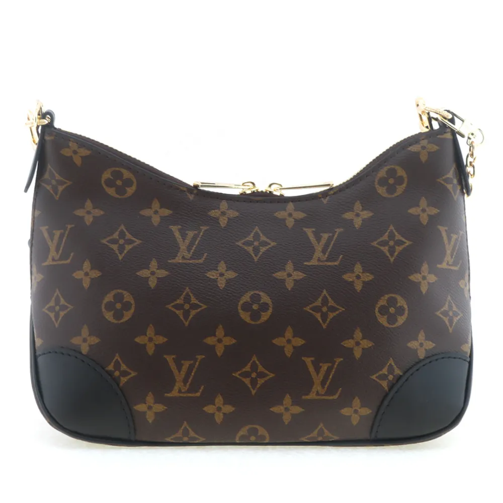 l**is V*t*n chain underarm croissant bag black