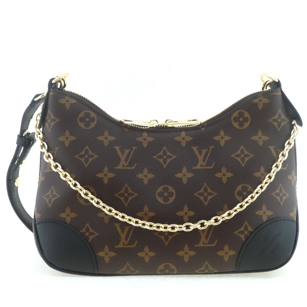l**is V*t*n chain underarm croissant bag black