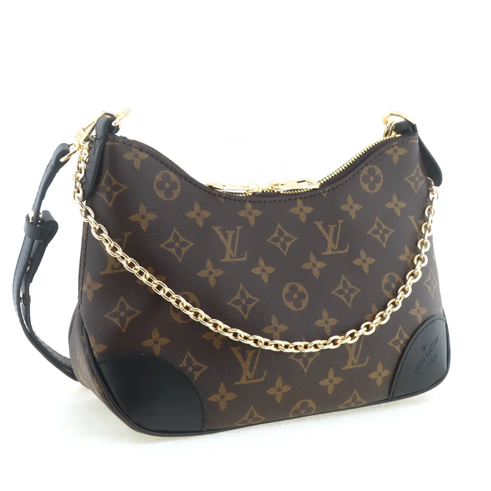 l**is V*t*n chain underarm croissant bag black