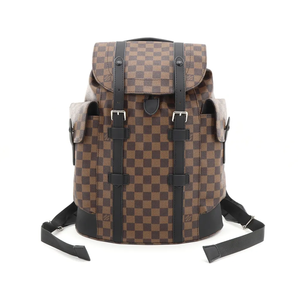 l**is V*t*n checkerboard backpack, brown bag