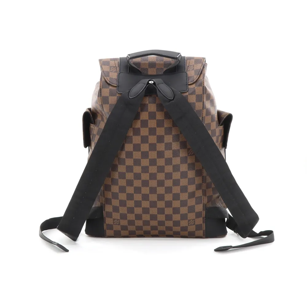 l**is V*t*n checkerboard backpack, brown bag