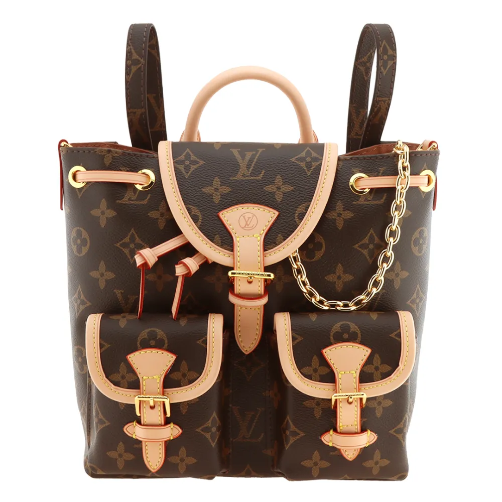 l**is V*t*n drawstring closure detachable chain backpack small size bag