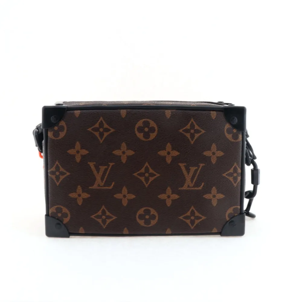 l**is V*t*n monogram chain mini small square bag monogram orange + black chain
