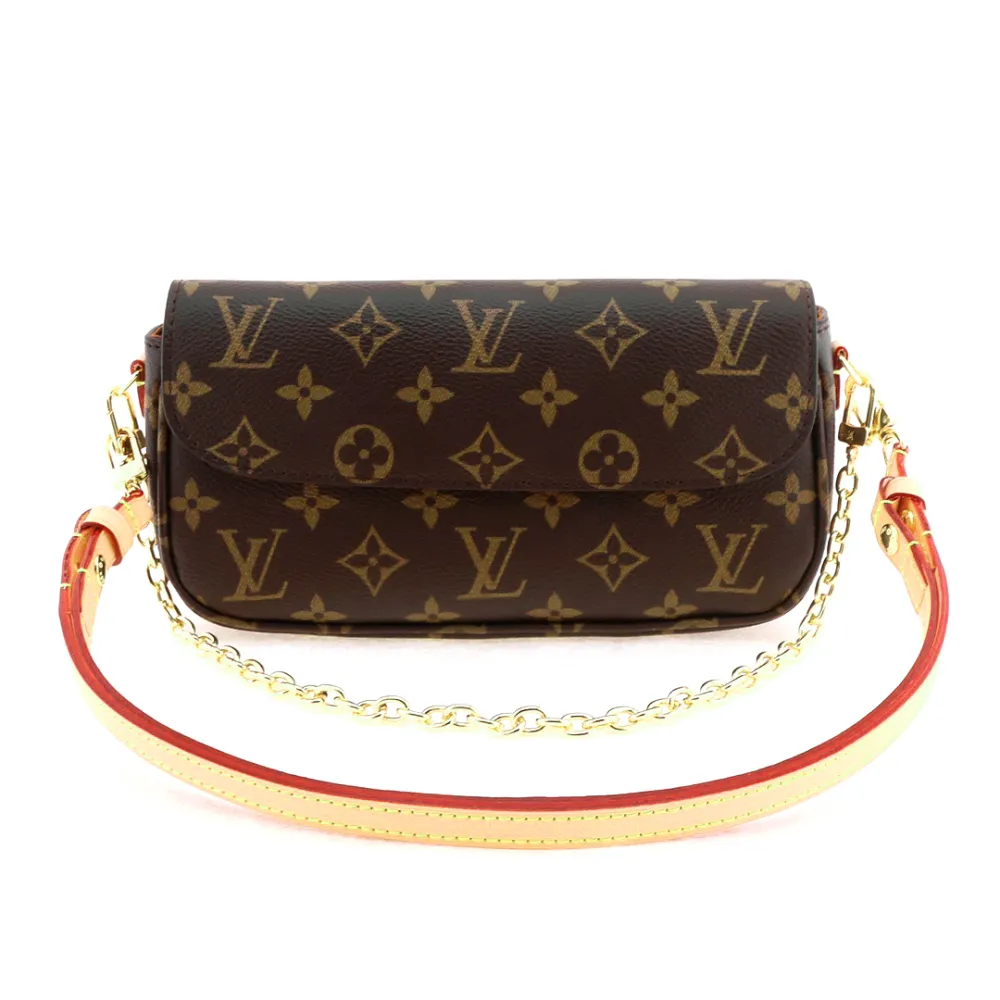 l**is V*t*n monogram chain underarm bag brown