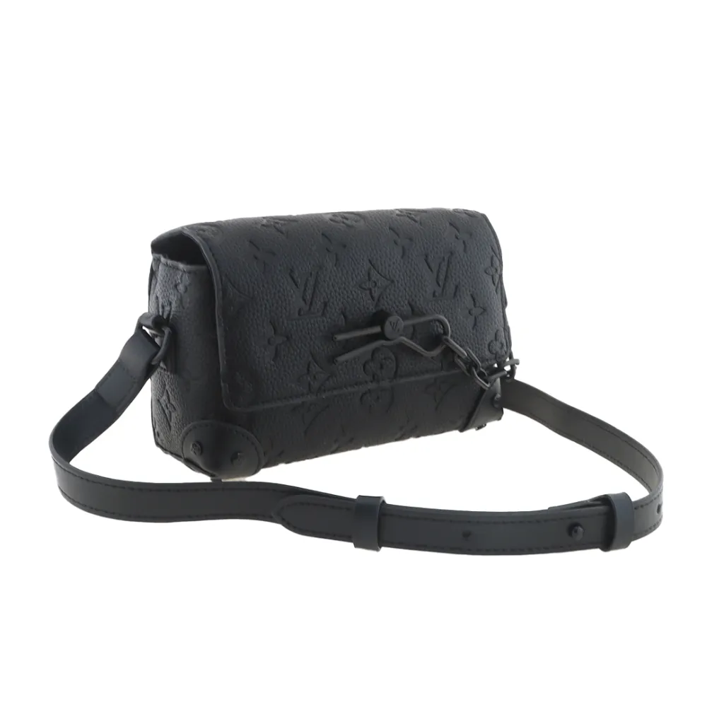 l**is V*t*n monogram embossed lock mini messenger bag