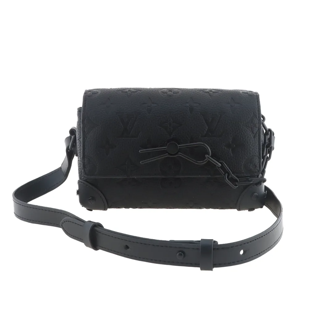 l**is V*t*n monogram embossed lock mini messenger bag