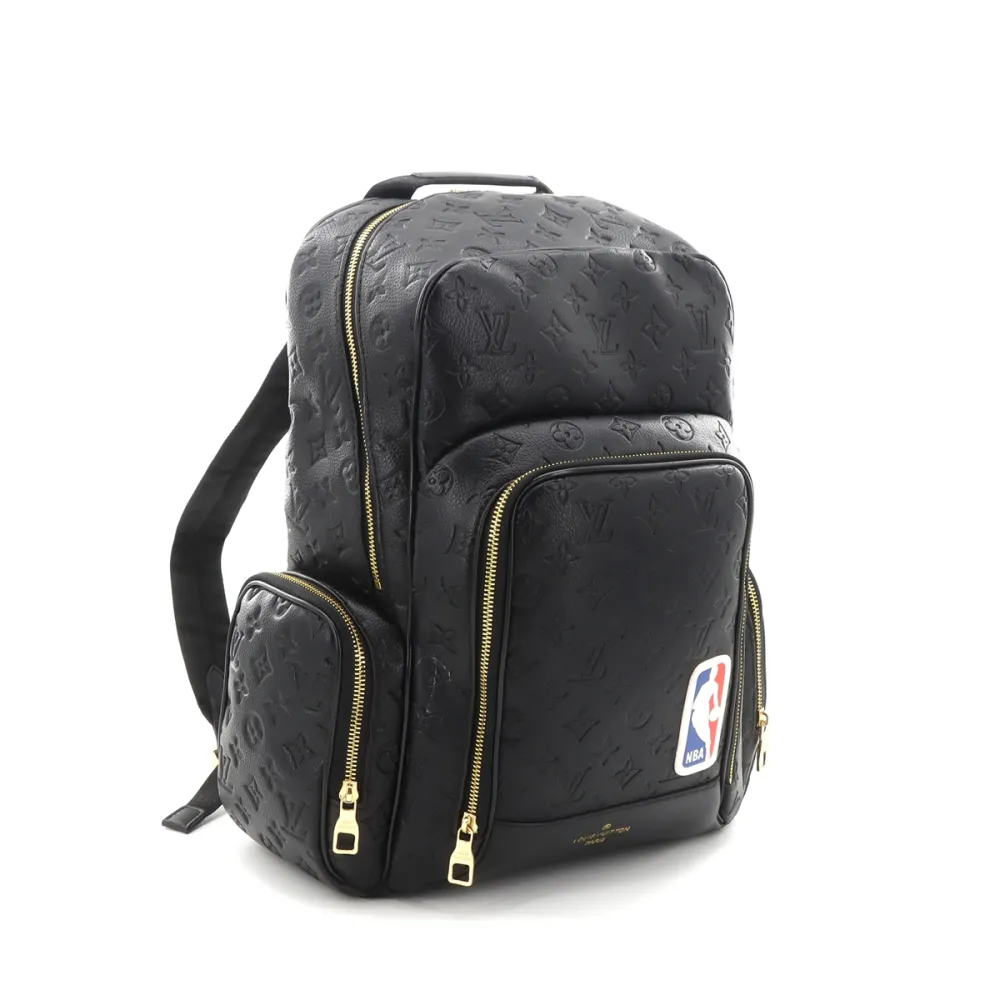 l**is V*t*n x nba co-branded monogram leather backpack, black bag