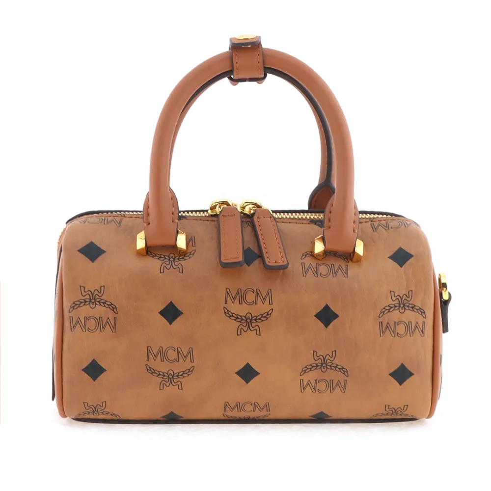MCM monogram full print Boston bag mini