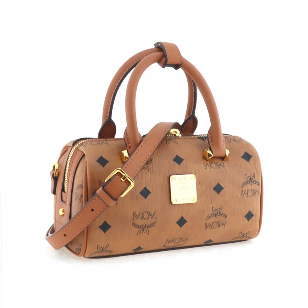 MCM monogram full print Boston bag mini