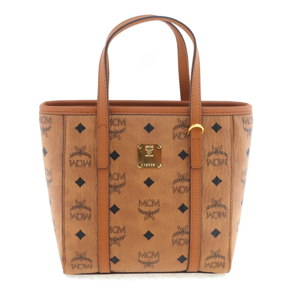 MCM printed vegetable basket zipper shopping bag mini