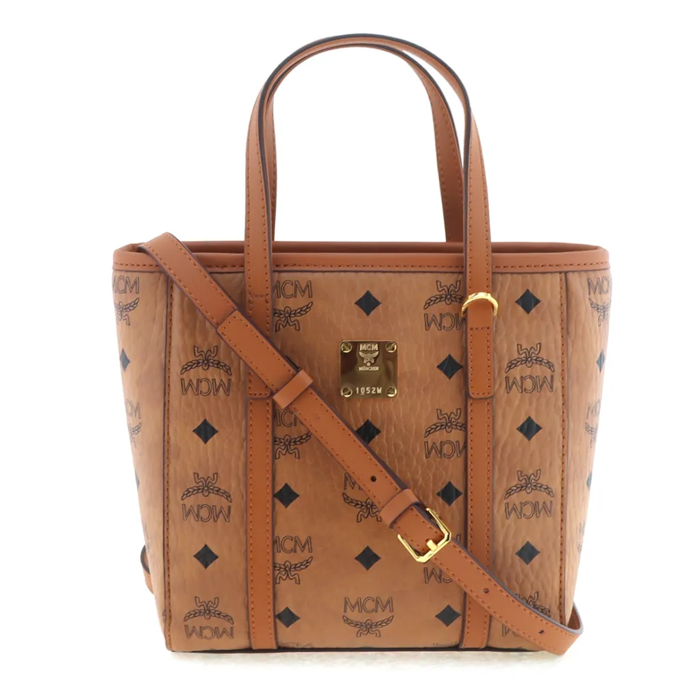 MCM printed vegetable basket zipper shopping bag mini