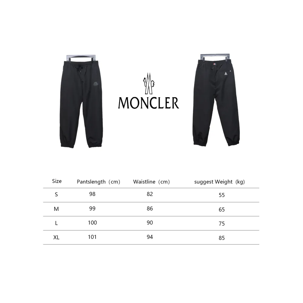 Moncler 22Fw silicone logo nylon woven cuffed trousers Pants