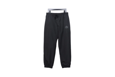 Moncler 22Fw silicone logo nylon woven cuffed trousers Pants 01
