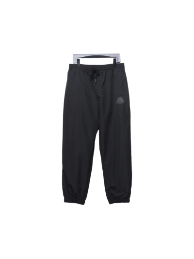 Moncler 22Fw silicone logo nylon woven cuffed trousers Pants 01