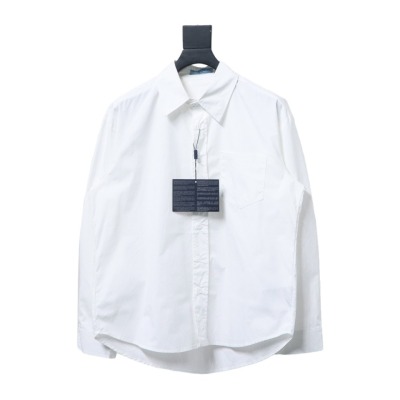  Prada 24Fw Long-Sleeve Shirt with letters on the back 01
