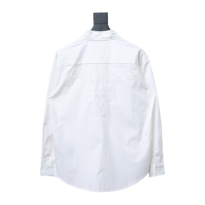  Prada 24Fw Long-Sleeve Shirt with letters on the back