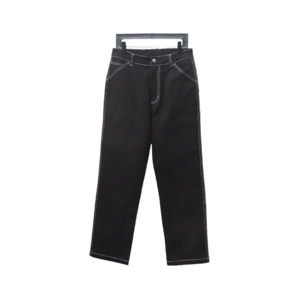  Prada 24FW triangle logo white thread denim trousers Jeans