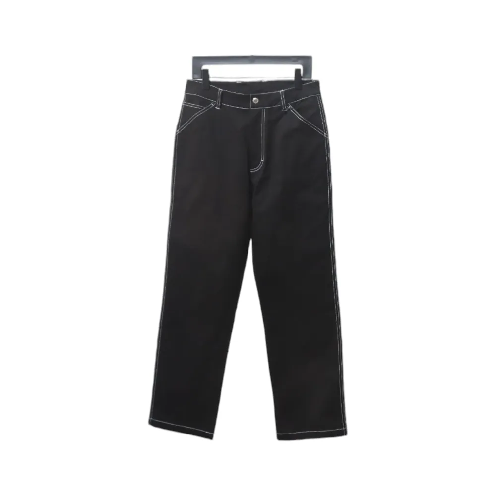  Prada 24FW triangle logo white thread denim trousers Jeans