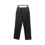  Prada 24FW triangle logo white thread denim trousers Jeans
