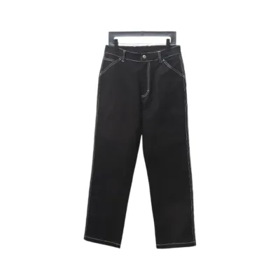  Prada 24FW triangle logo white thread denim trousers Jeans 01
