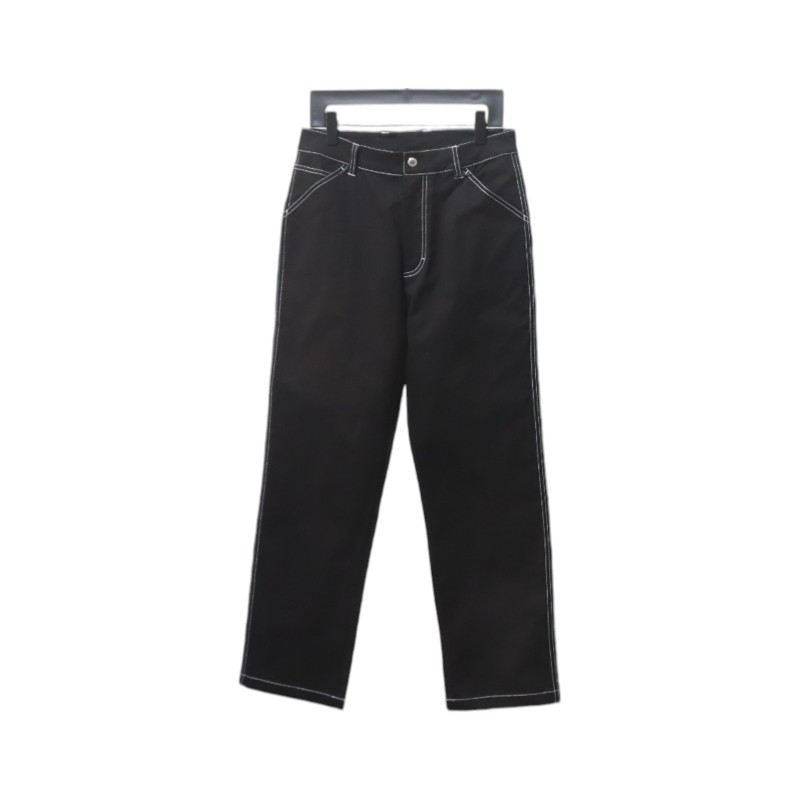  Prada 24FW triangle logo white thread denim trousers Jeans