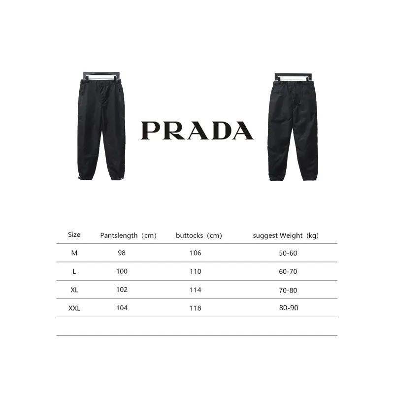 Prada nylon Velcro trousers Pants